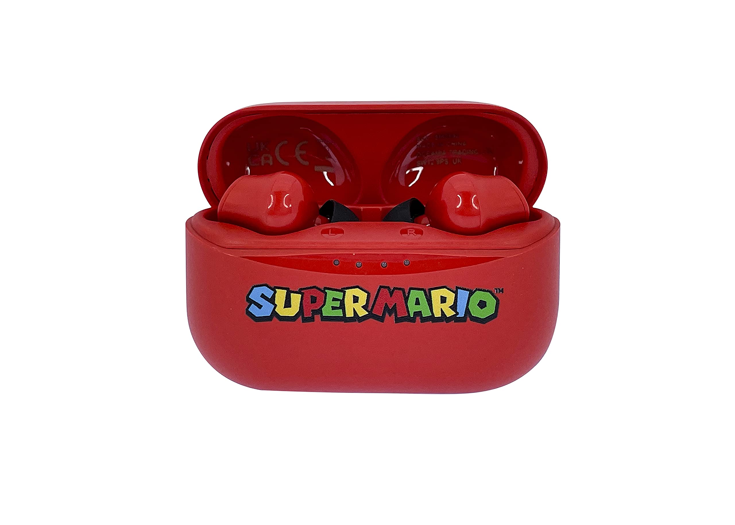 Otl Technologies - Auriculares Super Mario InaláMbricos Bluetooth V5.3 Con Caja De Carga Roja Otl Technologies - Auriculares Super Mario InaláMbricos Bluetooth V5.3 Con Caja De Carga Roja